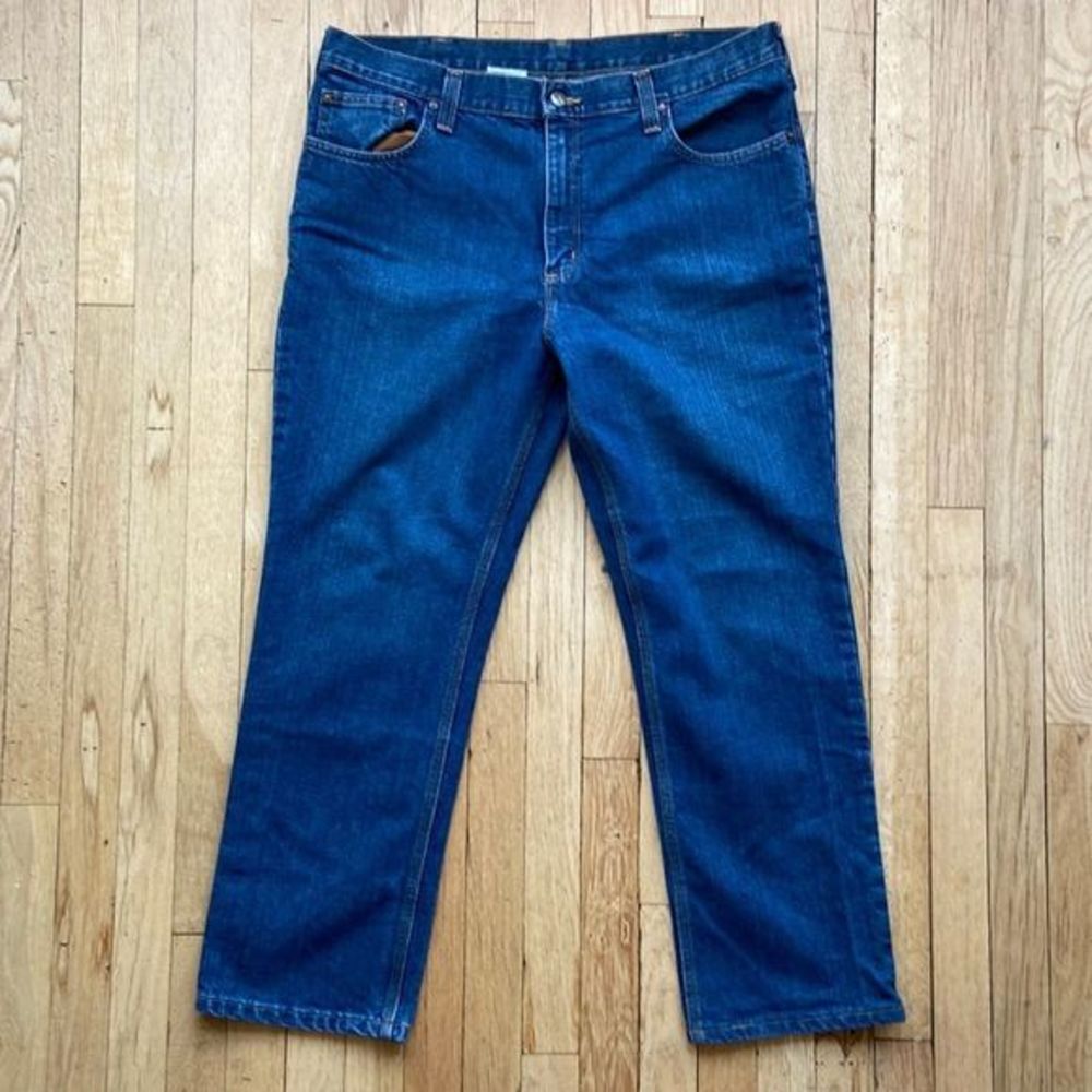 Carhartt‎ Mens Blue Jeans Size 38 14806 Workwear Outdoor